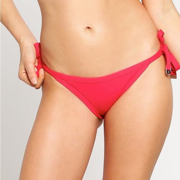 Seafolly Brazilian Tie Side Bikini Bottom in Chilli Size 6 NWOT - Picture 1 of 8